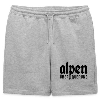 Crossing the Alps 2026 - Hiking - Mens' Premium Organic Sweatshorts - heather grey - Front - AI Model Male 178 light (178cm)