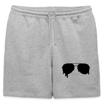 Lunettes de pilote - Short de survêtement homme premium - gris chiné - Devant - AI Model Male 178 light (178cm)