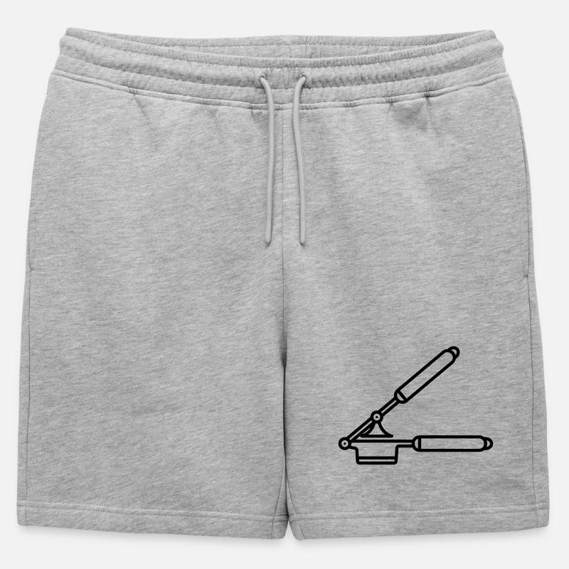 Knoblauch Presse oder Spätzle Presse - Männer Premium Organic Sweatshorts - Grau meliert