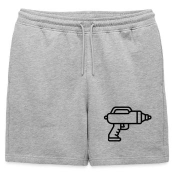 pistolet à eau - Short de survêtement homme premium - gris chiné - Devant - AI Model Male 178 light (178cm)