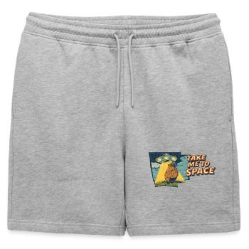 Emmenez-moi dans l’espace Capybara OVNI Pop Art - Short de survêtement homme premium - gris chiné - Devant - AI Model Male 178 light (178cm)