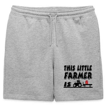 farmer - Mens' Premium Organic Sweatshorts - heather grey - Front - AI Model Male 178 light (178cm)
