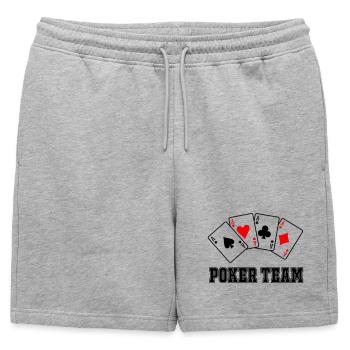 Équipe de poker - Short de survêtement homme premium - gris chiné - Devant - AI Model Male 178 light (178cm)
