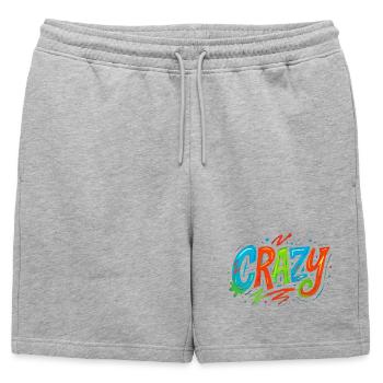 Graffiti Crazy Color Explosion - Short de survêtement homme premium - gris chiné - Devant - AI Model Male 178 light (178cm)
