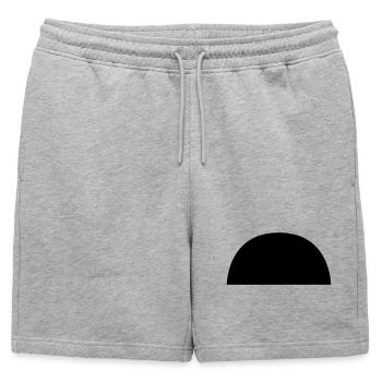 demi-cercle - Short de survêtement homme premium - gris chiné - Devant - AI Model Male 178 light (178cm)