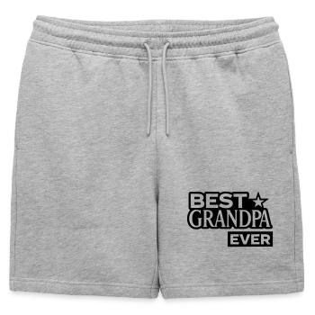 Meilleur grand-père avec une star - Meilleur grand-père - Short de survêtement homme premium - gris chiné - Devant - AI Model Male 178 light (178cm)