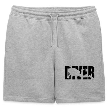 Classic Diver Design – Depth & Adventure - Mens' Premium Organic Sweatshorts - heather grey - Front - AI Model Male 178 light (178cm)