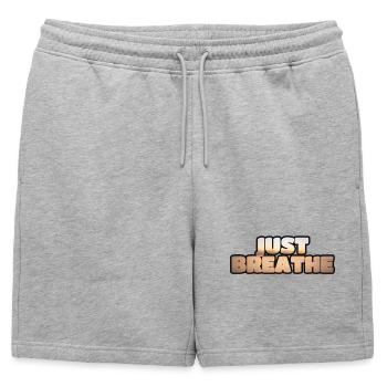 N'oubliez pas de respirer - Short de survêtement homme premium - gris chiné - Devant - AI Model Male 178 light (178cm)