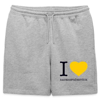 J’adore le petit déjeuner fermier - Short de survêtement homme premium - gris chiné - Devant - AI Model Male 178 light (178cm)