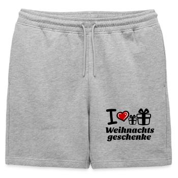 J’adore les cadeaux de Noël - Short de survêtement homme premium - gris chiné - Devant - AI Model Male 178 light (178cm)