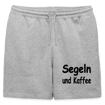 Sail - Mens' Premium Organic Sweatshorts - heather grey - Front - AI Model Male 178 light (178cm)