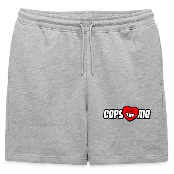 Les flics m’aiment (les couleurs peuvent être changées) - Short de survêtement homme premium - gris chiné - Devant - AI Model Male 178 light (178cm)