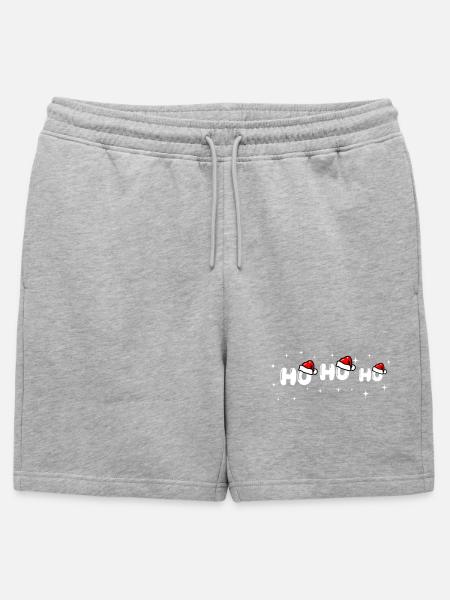 Ho Ho Ho Santa Font Design - Mens' Premium Organic Sweatshorts - heather grey