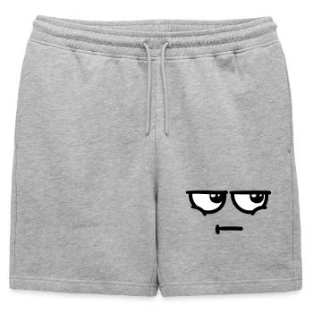 pas amusé - Short de survêtement homme premium - gris chiné - Devant - AI Model Male 178 light (178cm)