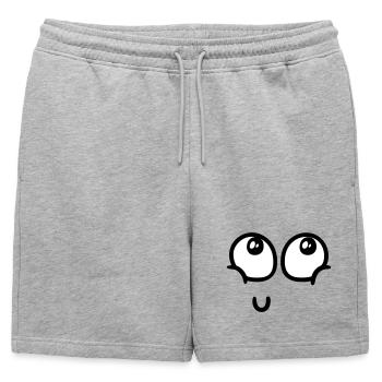 Surcharge de joie - Short de survêtement homme premium - gris chiné - Devant - AI Model Male 178 light (178cm)
