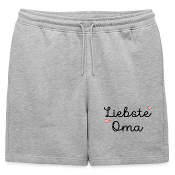 Mamie Très Chère Mamie - Short de survêtement homme premium - gris chiné - Devant - AI Model Male 178 light (178cm)