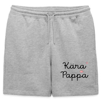 Cher papa, - Short de survêtement homme premium - gris chiné - Devant - AI Model Male 178 light (178cm)