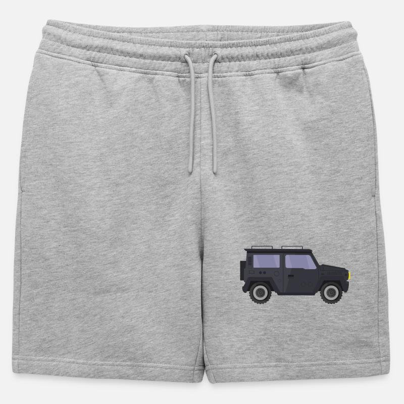 Jeep - Mens' Premium Organic Sweatshorts - heather grey