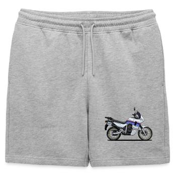 Vélo d’aventure - Short de survêtement homme premium - gris chiné - Devant - AI Model Male 178 light (178cm)