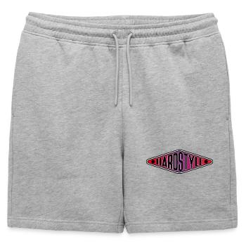 Chemise Hardstyle - Hardcore Techno Rave Vibes - Short de survêtement homme premium - gris chiné - Devant - AI Model Male 178 light (178cm)