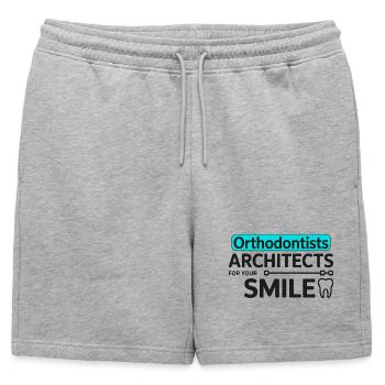Dentiste Professionnel Architecte De La Conception Du Sourire - Short de survêtement homme premium - gris chiné - Devant - AI Model Male 178 light (178cm)