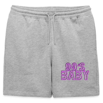 90 Bébé - Short de survêtement homme premium - gris chiné - Devant - AI Model Male 178 light (178cm)