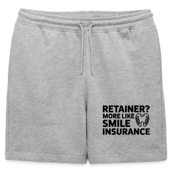 Assurance Sourire Retainer Life Design - Short de survêtement homme premium - gris chiné - Devant - AI Model Male 178 light (178cm)