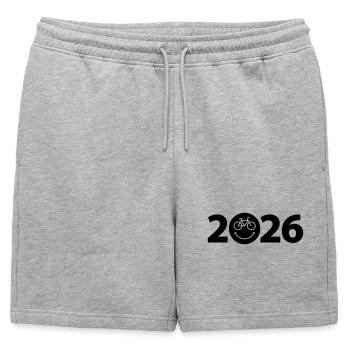 Bike Tour 2026, Mountain Bike 2026, Bike 2026 - Mens' Premium Organic Sweatshorts - heather grey - Front - AI Model Male 178 light (178cm)