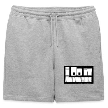 Je le fais quand même - Short de survêtement homme premium - gris chiné - Devant - AI Model Male 178 light (178cm)