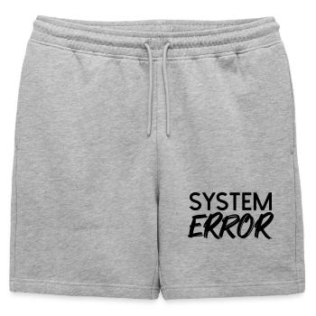 System failure - Mens' Premium Organic Sweatshorts - heather grey - Front - AI Model Male 178 light (178cm)