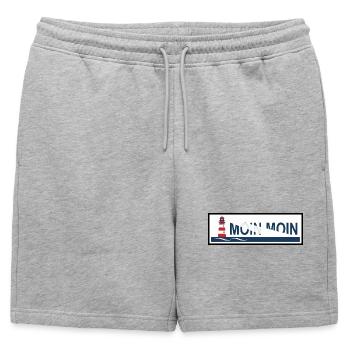 Basse-Saxe Moin Moin - Short de survêtement homme premium - gris chiné - Devant - AI Model Male 178 light (178cm)
