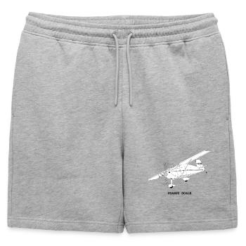 Peanut Scale - Mens' Premium Organic Sweatshorts - heather grey - Front - AI Model Male 178 light (178cm)