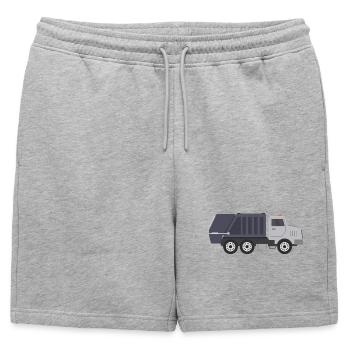 Garbage truck - Mens' Premium Organic Sweatshorts - heather grey - Front - AI Model Male 178 light (178cm)