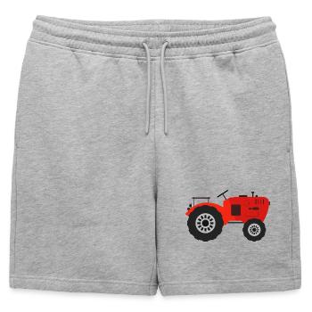 tracteur - Short de survêtement homme premium - gris chiné - Devant - AI Model Male 178 light (178cm)