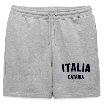 Catania, Italy - Mens' Premium Organic Sweatshorts - heather grey - Front - AI Model Male 178 light (178cm)