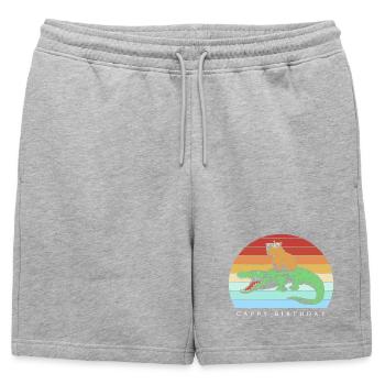 Joyeux anniversaire Capybara Joyeux anniversaire - Short de survêtement homme premium - gris chiné - Devant - AI Model Male 178 light (178cm)