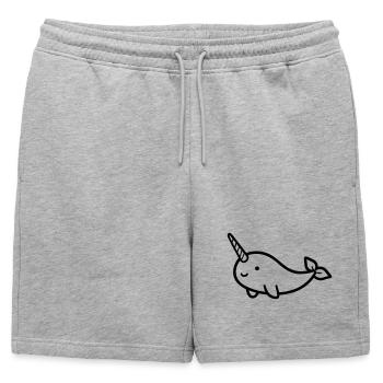 Narval - Short de survêtement homme premium - gris chiné - Devant - AI Model Male 178 light (178cm)