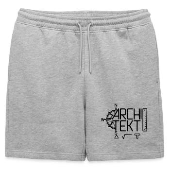 Conception architecte avec outil de dessin - Short de survêtement homme premium - gris chiné - Devant - AI Model Male 178 light (178cm)