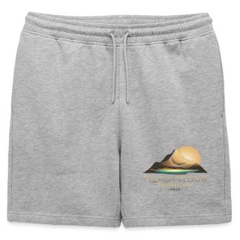 Mercantour Parc National Alpes du Sud Vallée - Short de survêtement homme premium - gris chiné - Devant - AI Model Male 178 light (178cm)