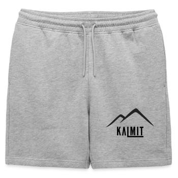 Sommet Minimal Silhouette de la Montagne - Short de survêtement homme premium - gris chiné - Devant - AI Model Male 178 light (178cm)