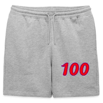 100. 100 ANS. 100e ANNIVERSAIRE. ANNIVERSAIRE 100  - Short de survêtement homme premium - gris chiné - Devant - AI Model Male 178 light (178cm)
