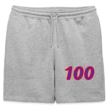 100. 100 ANS. 100e ANNIVERSAIRE. ANNIVERSAIRE 100  - Short de survêtement homme premium - gris chiné - Devant - AI Model Male 178 light (178cm)