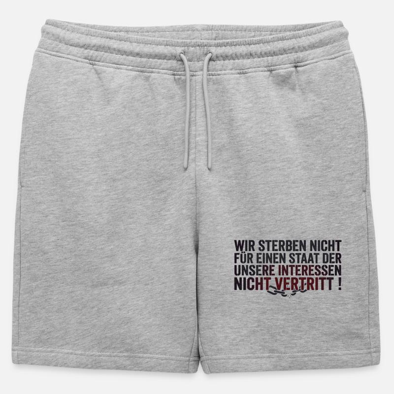Protest Statement - Männer Premium Organic Sweatshorts - Grau meliert