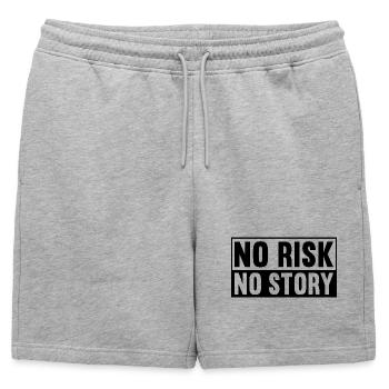 Pas de risque, pas d’histoire - Short de survêtement homme premium - gris chiné - Devant - AI Model Male 178 light (178cm)