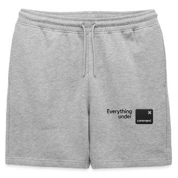 Tout est sous commandement - Short de survêtement homme premium - gris chiné - Devant - AI Model Male 178 light (178cm)