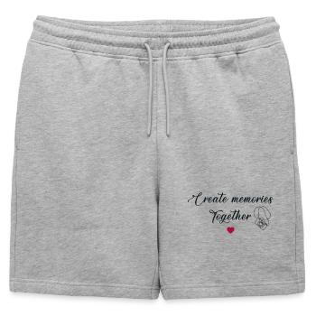 Create Memories Together Shared Moments Family - Mens' Premium Organic Sweatshorts - heather grey - Front - AI Model Male 178 light (178cm)