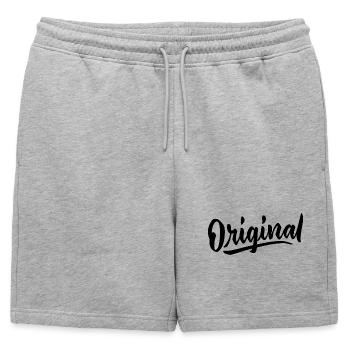Original Unique Design Exclusif Création Tendance - Short de survêtement homme premium - gris chiné - Devant - AI Model Male 178 light (178cm)