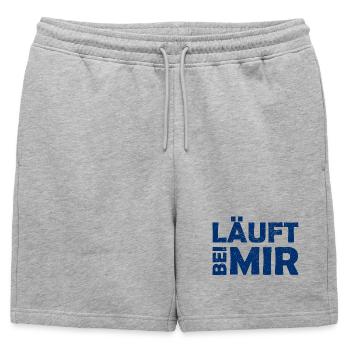 Il court avec moi - Belle expression - Course - Short de survêtement homme premium - gris chiné - Devant - AI Model Male 178 light (178cm)