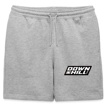 Logo du sentier Downhill Mountain - Short de survêtement homme premium - gris chiné - Devant - AI Model Male 178 light (178cm)