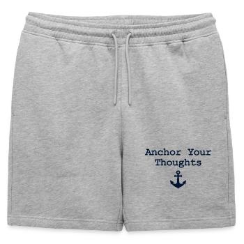 Ancre tes pensées ancre Ancre dire - Short de survêtement homme premium - gris chiné - Devant - AI Model Male 178 light (178cm)